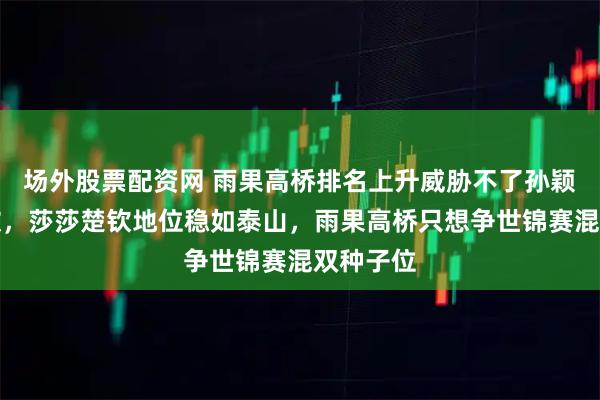 场外股票配资网 雨果高桥排名上升威胁不了孙颖莎王楚钦，莎莎楚钦地位稳如泰山，雨果高桥只想争世锦赛混双种子位